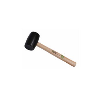 RUBBER HAMMER - BLACK (WOOD HANDLE)