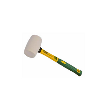 RUBBER HAMMER - WHITE( FIBER HANDLE)