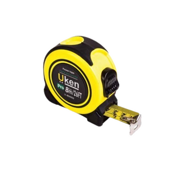 MEASURING TAPE YELLOW-WITH RUBBER